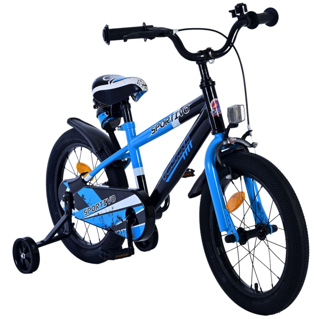 Volare Sportivo Kinderrad - Jungen - 16 Zoll - Blau Schwarz