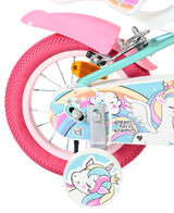 Volare Einhorn Kinderfahrrad – Mädchen – 12 Zoll – Grün – zwei Handbremsen