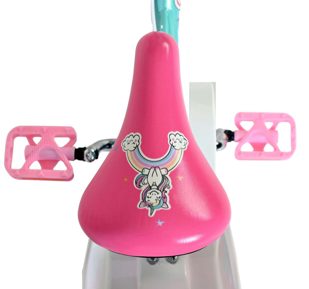 Volare Einhorn Kinderfahrrad – Mädchen – 12 Zoll – Grün – zwei Handbremsen