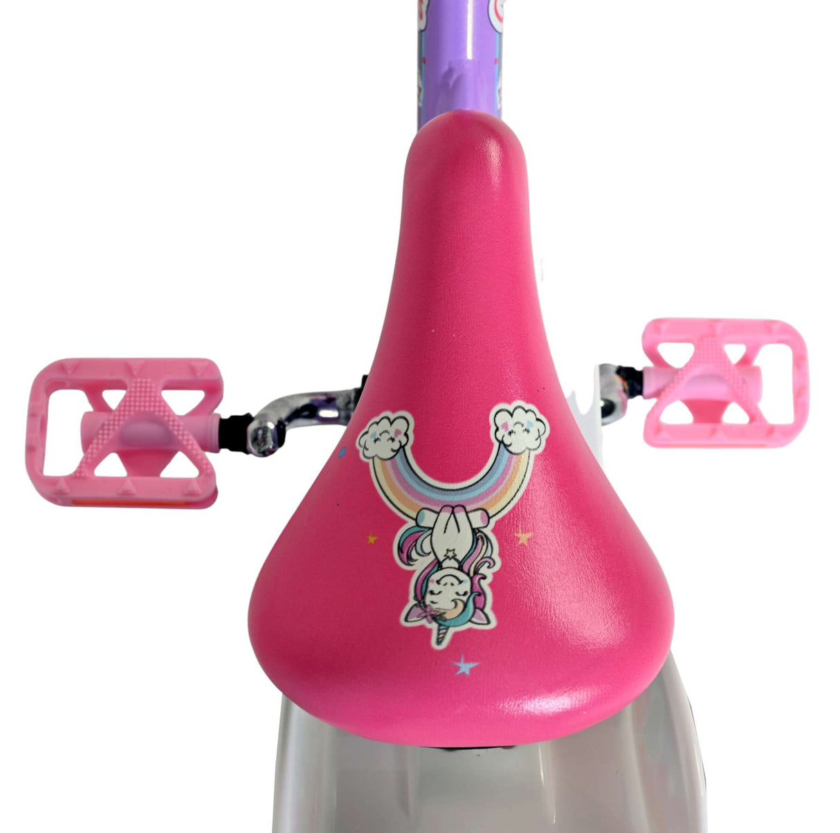 Volare Einhorn Kinderfahrrad - Mädchen - 12 Zoll - Lila
