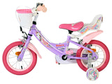 Volare Einhorn Kinderfahrrad – Mädchen – 12 Zoll – Lila – zwei Handbremsen