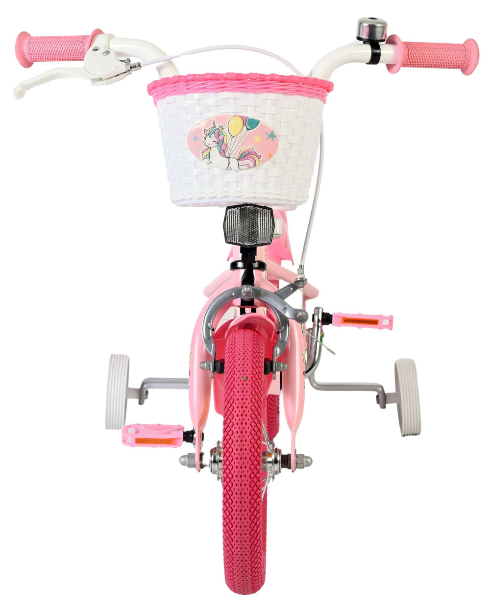 Volare Einhorn Kinderfahrrad - Mädchen - 12 Zoll - Rosa