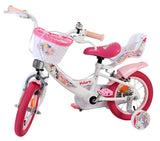 Volare Einhorn Kinderfahrrad – Mädchen – 12 Zoll – weiß – zwei Handbremsen