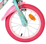 Volare Einhorn Kinderfahrrad – Mädchen – 14 Zoll – Grün – zwei Handbremsen
