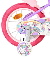Volare Einhorn Kinderfahrrad - Mädchen - 14 Zoll - Lila