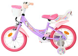 Volare Einhorn Kinderfahrrad - Mädchen - 14 Zoll - Lila