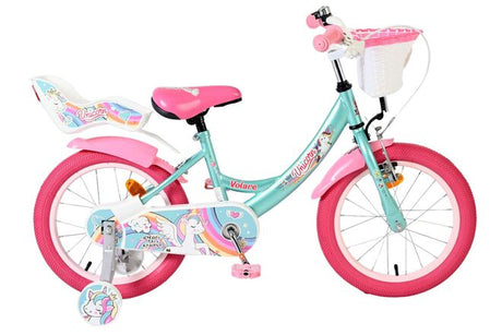 Volare Einhorn Kinderfahrrad - Mädchen - 16 Zoll - Grün