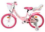 Volare Einhorn Kinderfahrrad – Mädchen – 16 Zoll – Pink – zwei Handbremsen