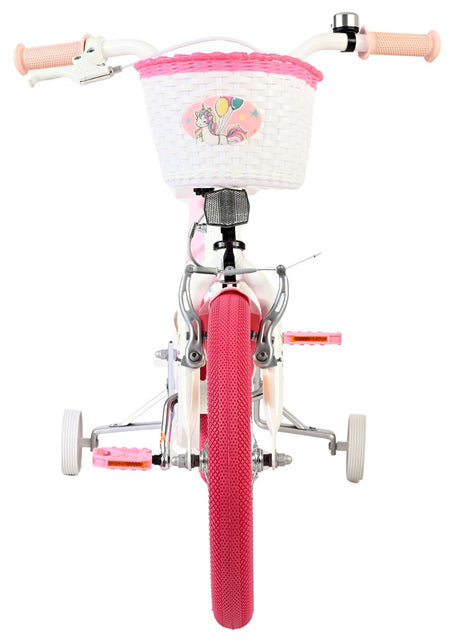 Volare Einhorn Kinderfahrrad - Mädchen - 16 Zoll - Weiß