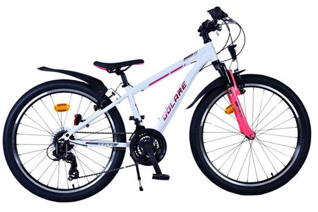 Volare XC Race Children's Bicycle - 24 Zoll - 21 Geschwindigkeit - Weißrosa