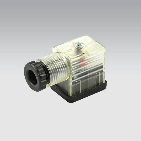 Metallarbeitsstecker transparent 22mm LED 24v