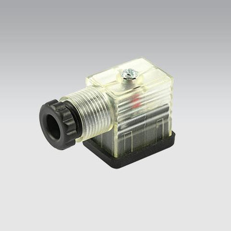 Metallarbeitsstecker transparent 22mm LED 24v