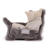 Schnauzer Hund Mikrowellen-Wärmepackung Lavendelweizen