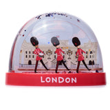 Londoner Souvenir-Schneekugel mit königlicher Garde auf Parade, mittelgroß, glitzernd