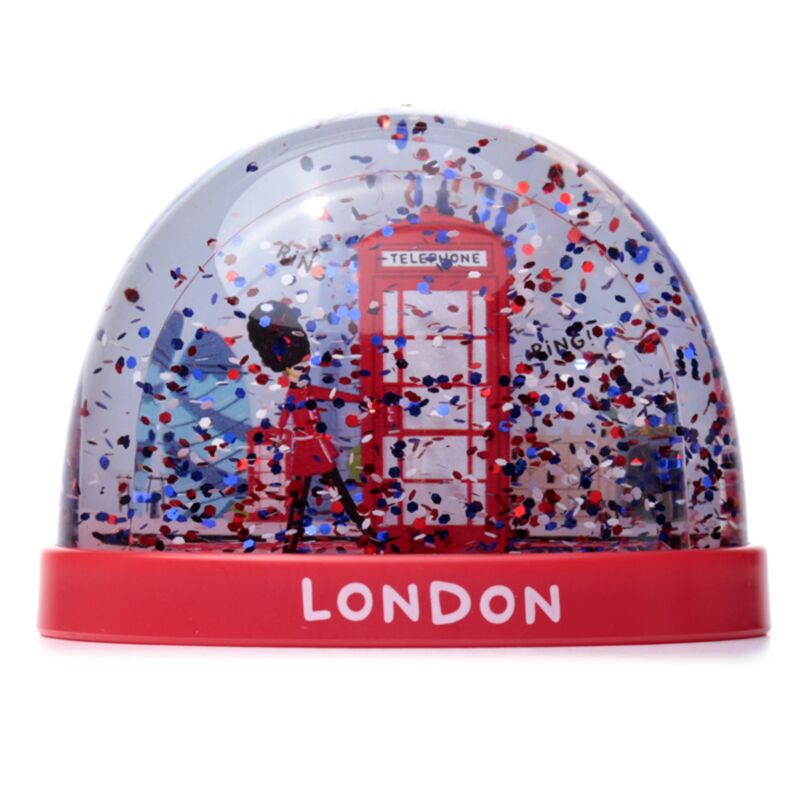 London Souvenir rote Telefonzelle Royal Guard Schneekugel m