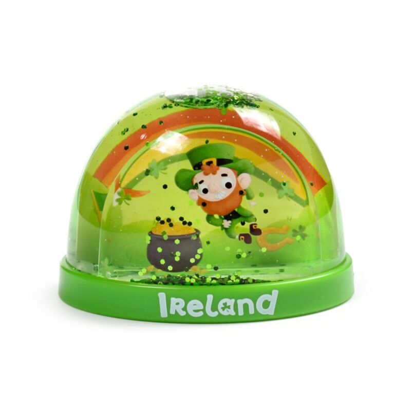 Irish Luck Ireland mittelgroße glitzernde Schneekugel