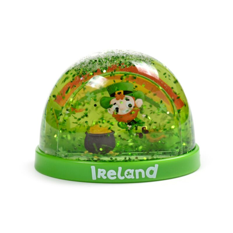 Irish Luck Ireland mittelgroße glitzernde Schneekugel