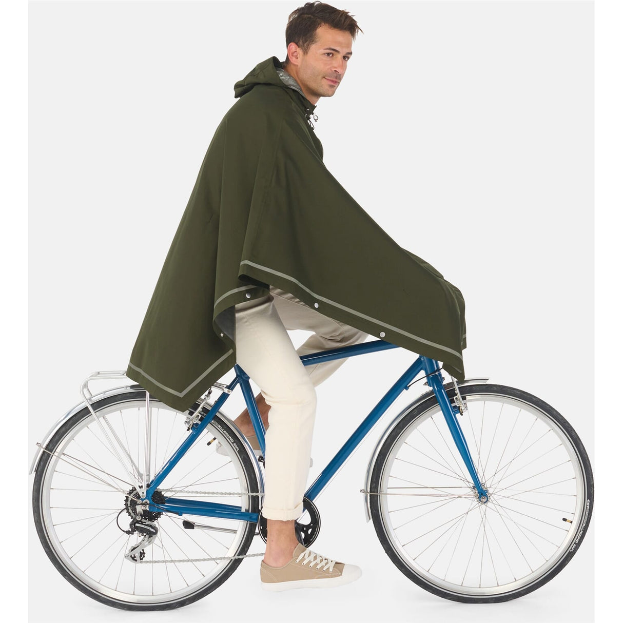 Weathergoods Sweds Weathergoods Švédsko poncho imbris zelená s m