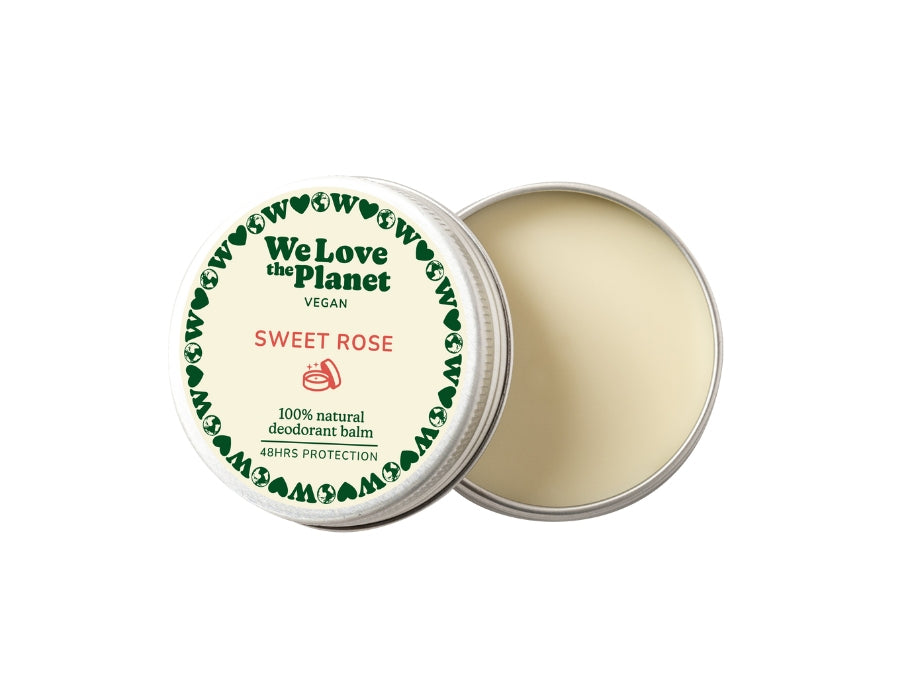 We love the Planet Deo Balm Sweet Rose – vegan – 35g