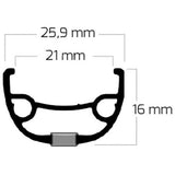 Shimano Achterwiel Rival 21-584 Czarny dysk QR 10V