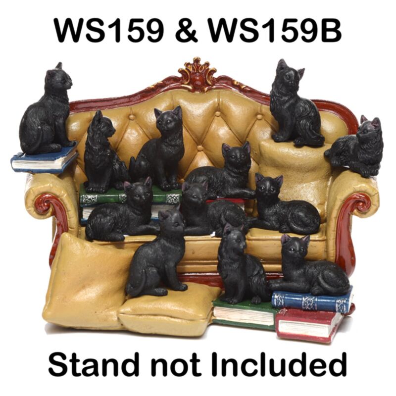 Miniaturfiguren der schwarzen Katze