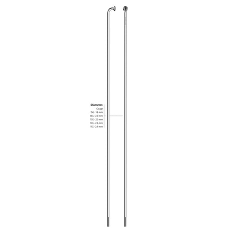 Sapim Speichen 13-304 Vorfach Edelstahl ohne Nippel (100 Stück)