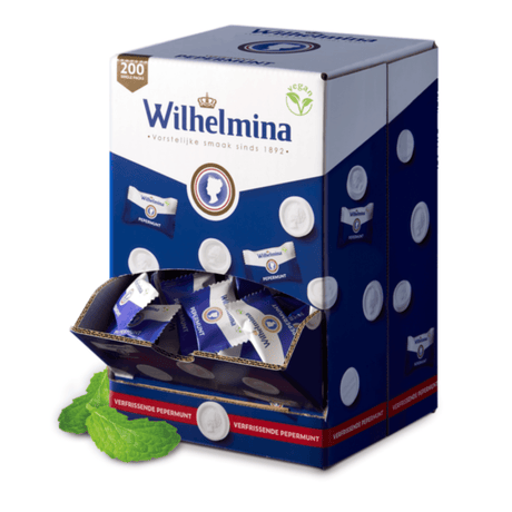 Wilhelmina Pfefferminze vegan Einzelpackung (200 Stück)