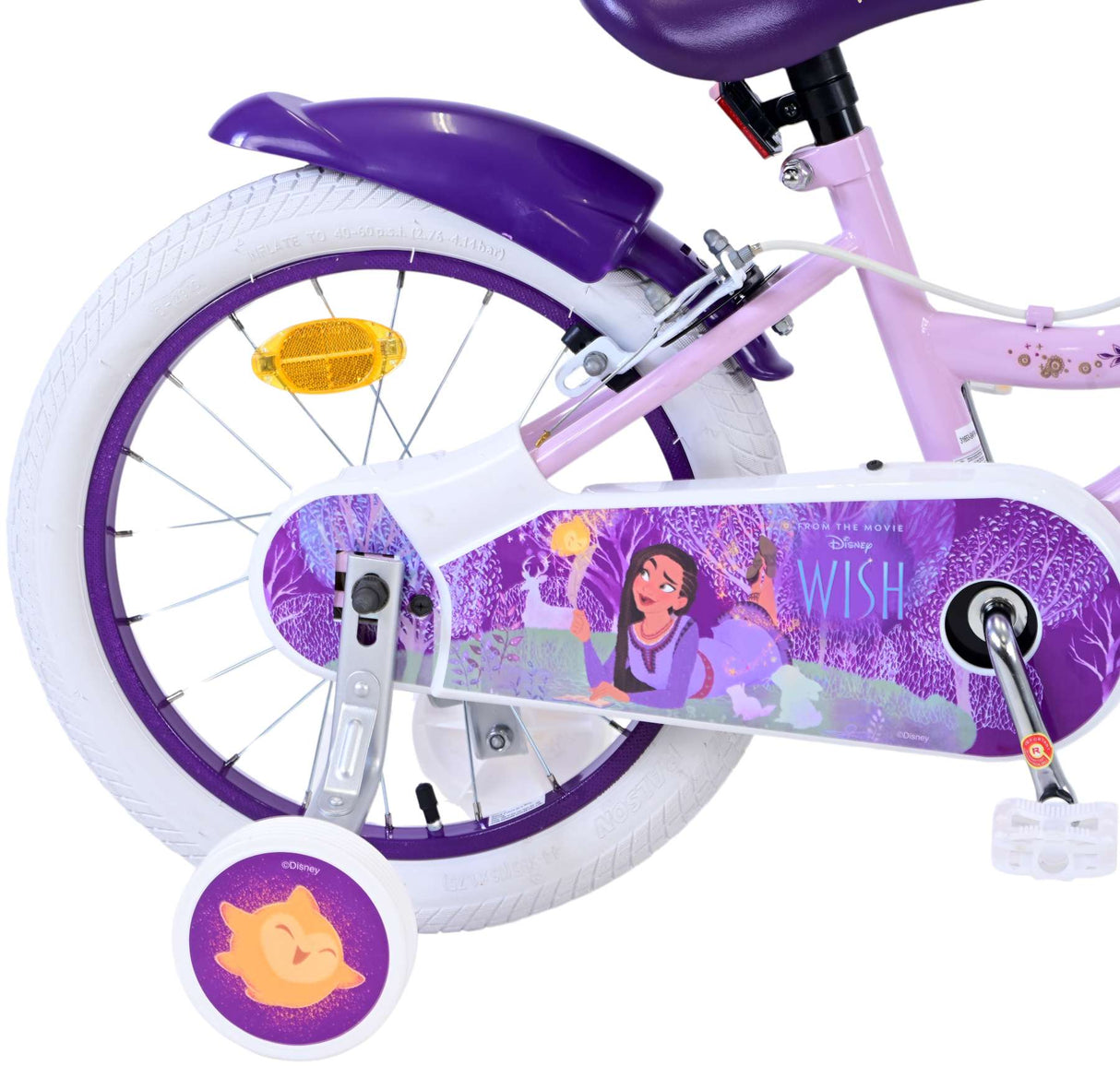 Wünschen Sie Disney Children's Bicycle - Mädchen - 16 Zoll - Lila - Zwei Handbremsen