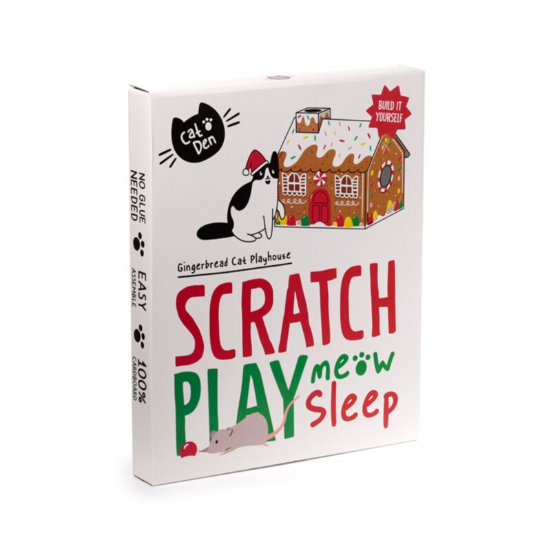 DIY Christmas Ginger Lane Katzenspielhaus aus 100 % Pappe