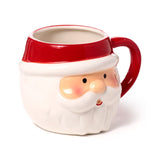 Keramikbecher in Form eines Weihnachtsmannkopfes