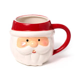 Keramikbecher in Form eines Weihnachtsmannkopfes