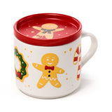 Weihnachts-Baker-Street-Porzellanbecher-Untersetzer-Set