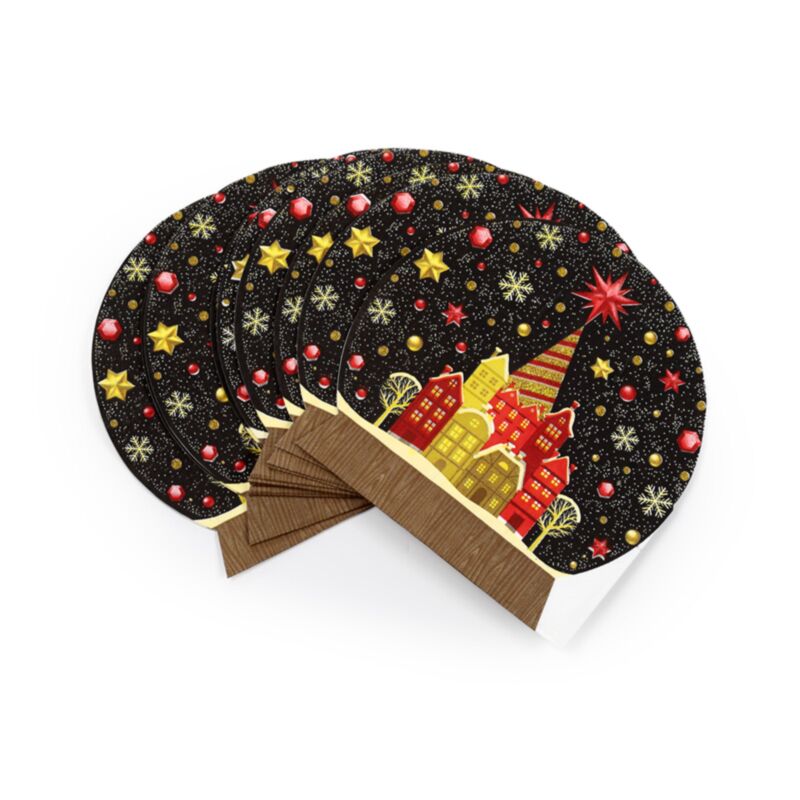 Weihnachts-Schneekugel-Packung mit 12 Partyservietten aus 3-lagigem Papier