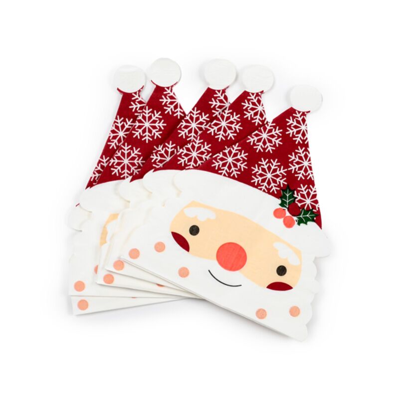 Weihnachts-Weihnachtsmann-Packung mit 12 3-lagigen Partyservietten aus Papier