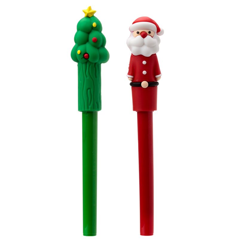 Festlicher Weihnachts-PVC-Stift – Blau