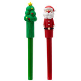 Festlicher Weihnachts-PVC-Stift – Blau