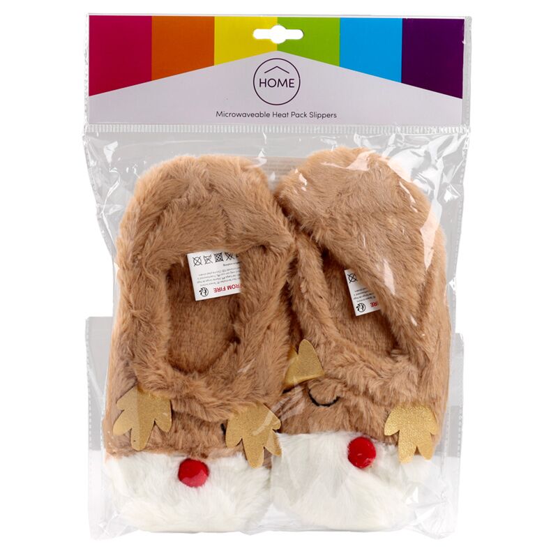 Rentier-Mikrowellen-Wärmepackungs-Hausschuhe (Unisex-Einheitsgröße)
