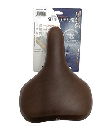 Selle Komfortsattel aus reinem braunem Memory-Schaum