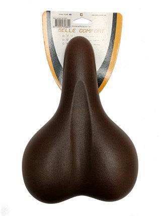 Selle Komfortsattel sportliches braunes Gel