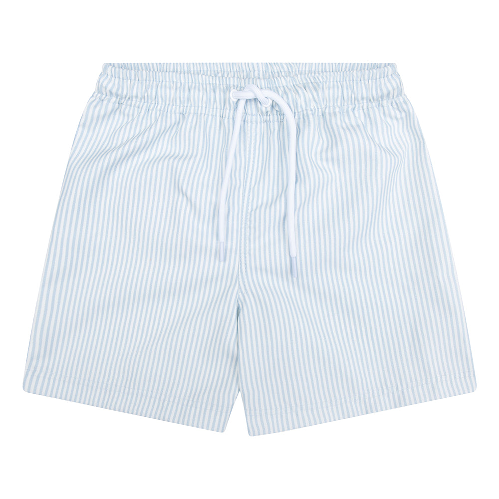 Blaue Streifen | Blaue weiße UV-Badehose für Jungen und Herren