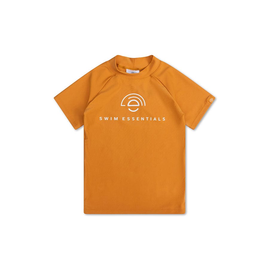 Seestern | Orangefarbenes UV-Badeshirt mit kurzen Ärmeln