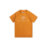 Seestern | Orangefarbenes UV-Badeshirt mit kurzen Ärmeln