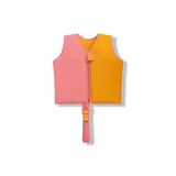 Lebendiger Zusammenstoß | Orange-rosa Schwimmweste 3-6 Jahre