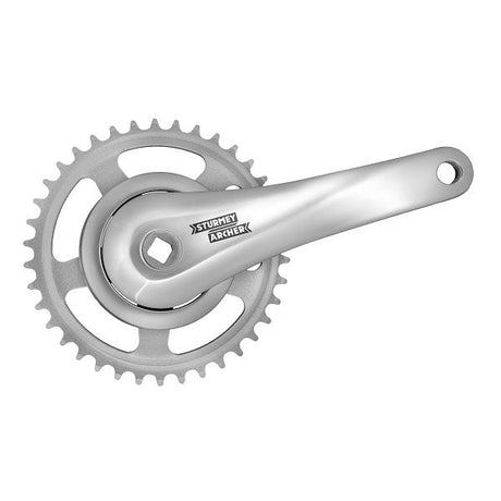 SUNRACE - SUNRACE CRANKET 38T Kurbellänge 170 mm. Silber Aluminium spiellos. 92 mm Abdeckung. -8mm Tiefe