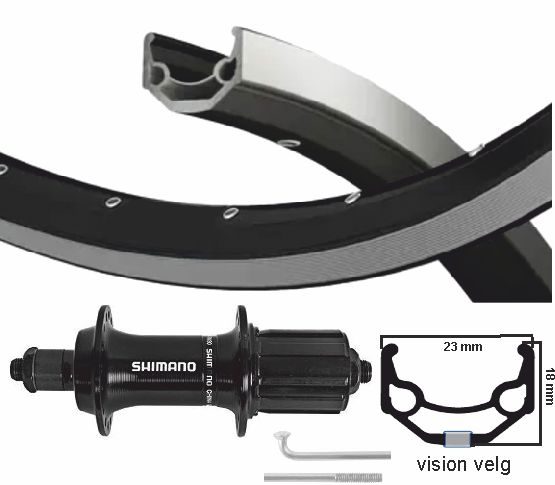 Shimano Kgs Zadní kolo 28 palců (622) Visionvelg Swille 7 rychlostní SW