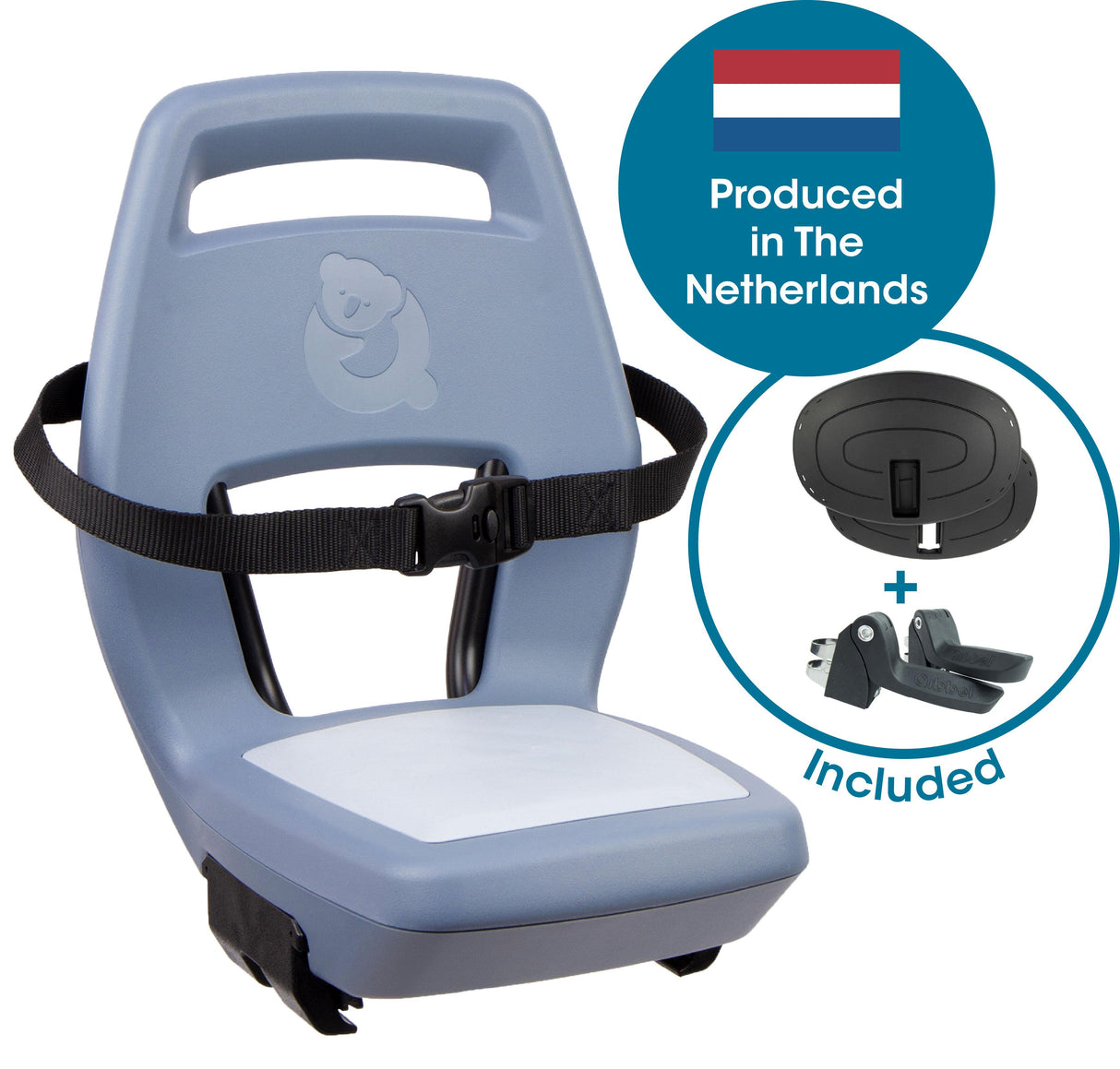 Qibbel Rücksitz Junior 6+ Gepäckträger blau