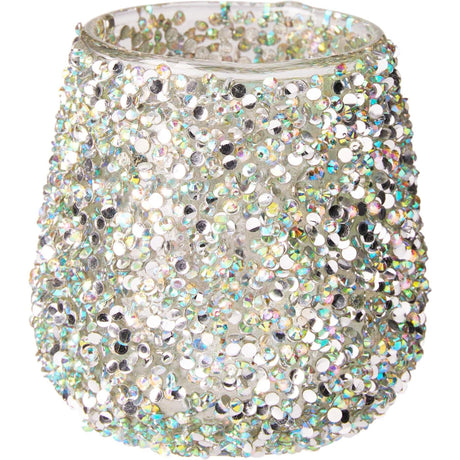 Home-Styling-Teelichthalter mit Perlen, mehrfarbig, H8 cm