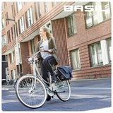 Basilikum Doppelfahrradbeutel, Wasserrepellent, dunkelblau Schwarz, 35l