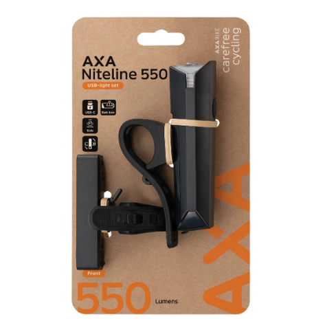 Axa verlichtingsset niteline 550 - usb (op kaart)