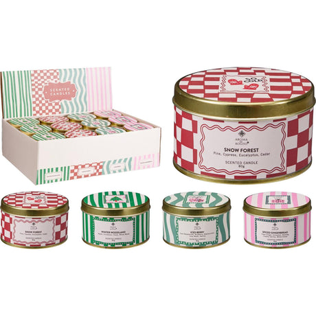 Home styling geurkaars in blik 7x4cm 4ass